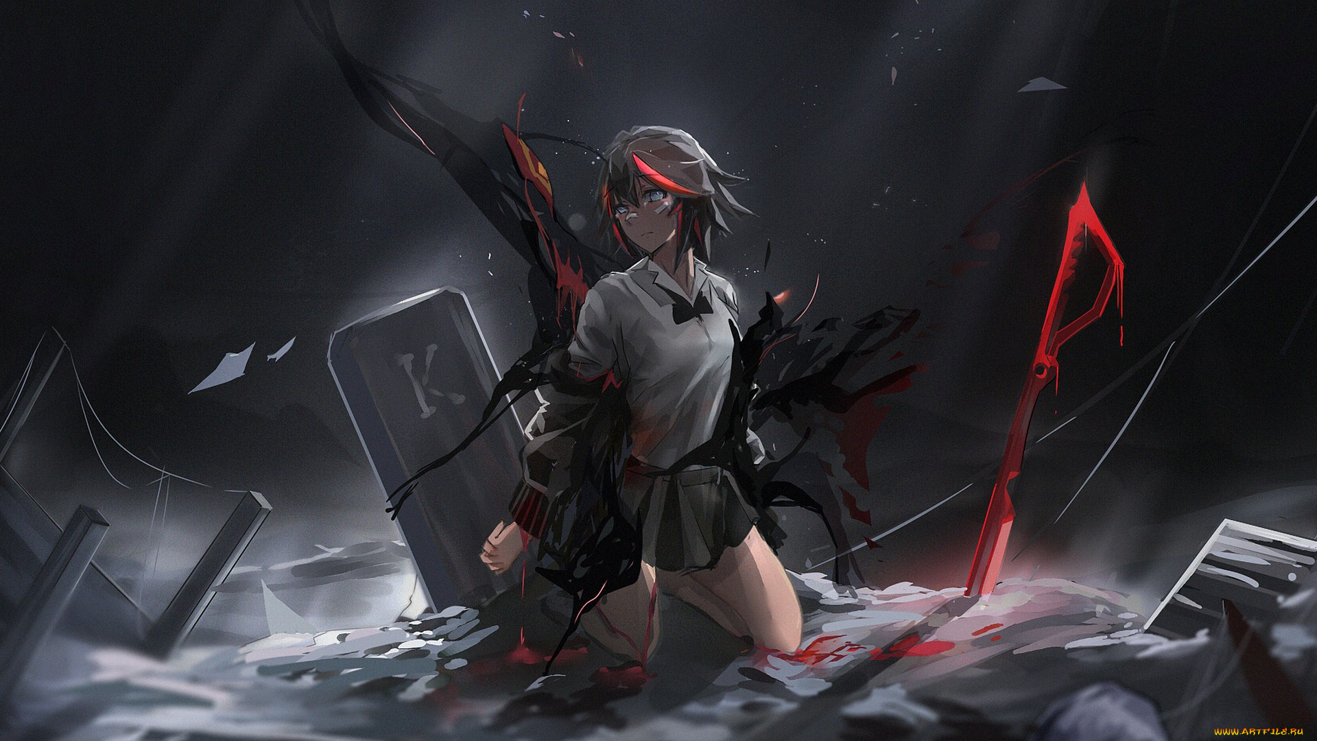 аниме, kill la kill, ryuko, matoi.